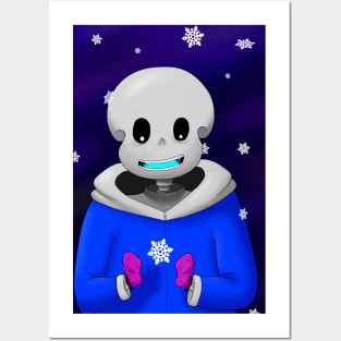 Sans snowed in, background version Posters and Art